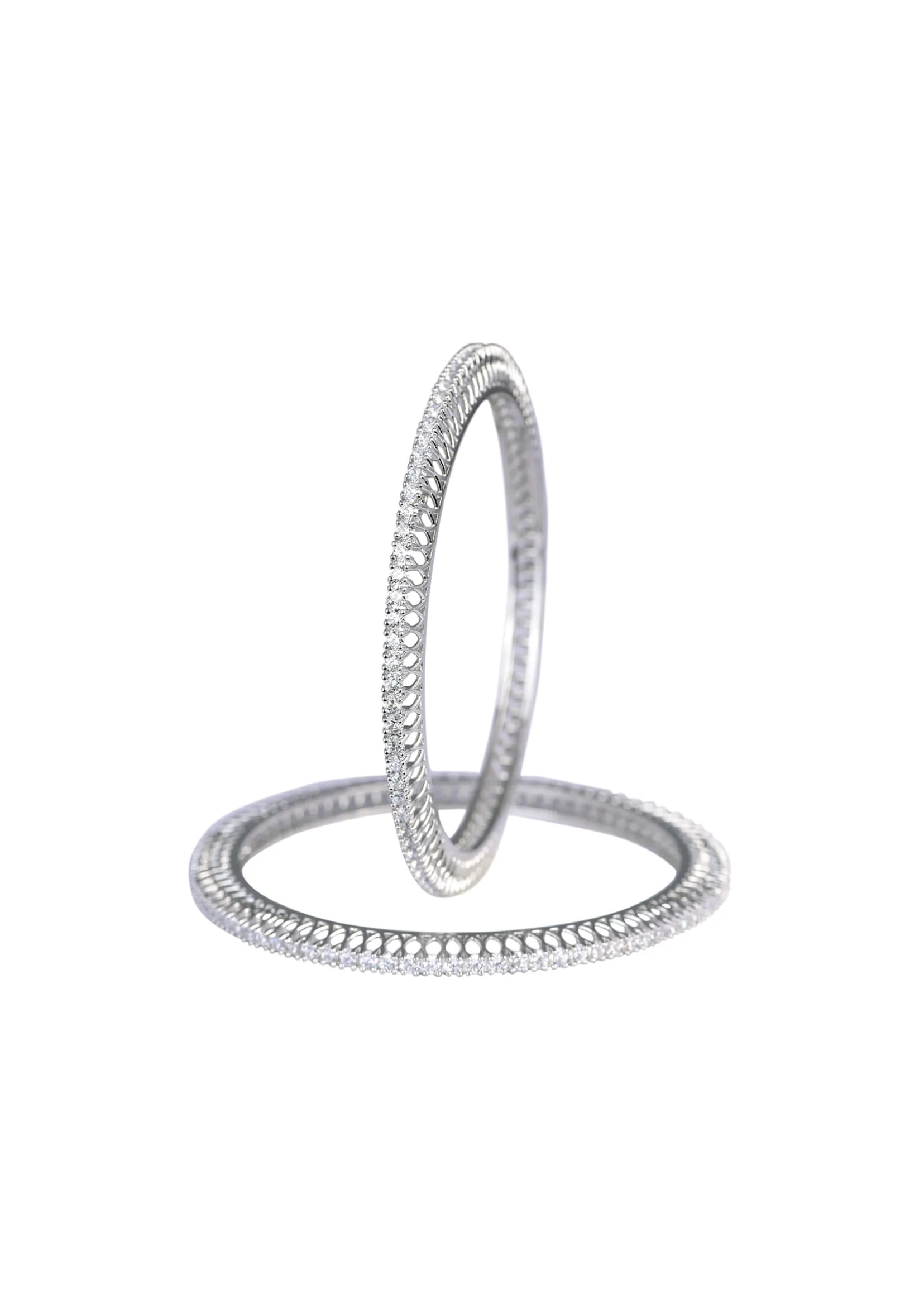 92.5 Sterling Silver Bangles Set of 2