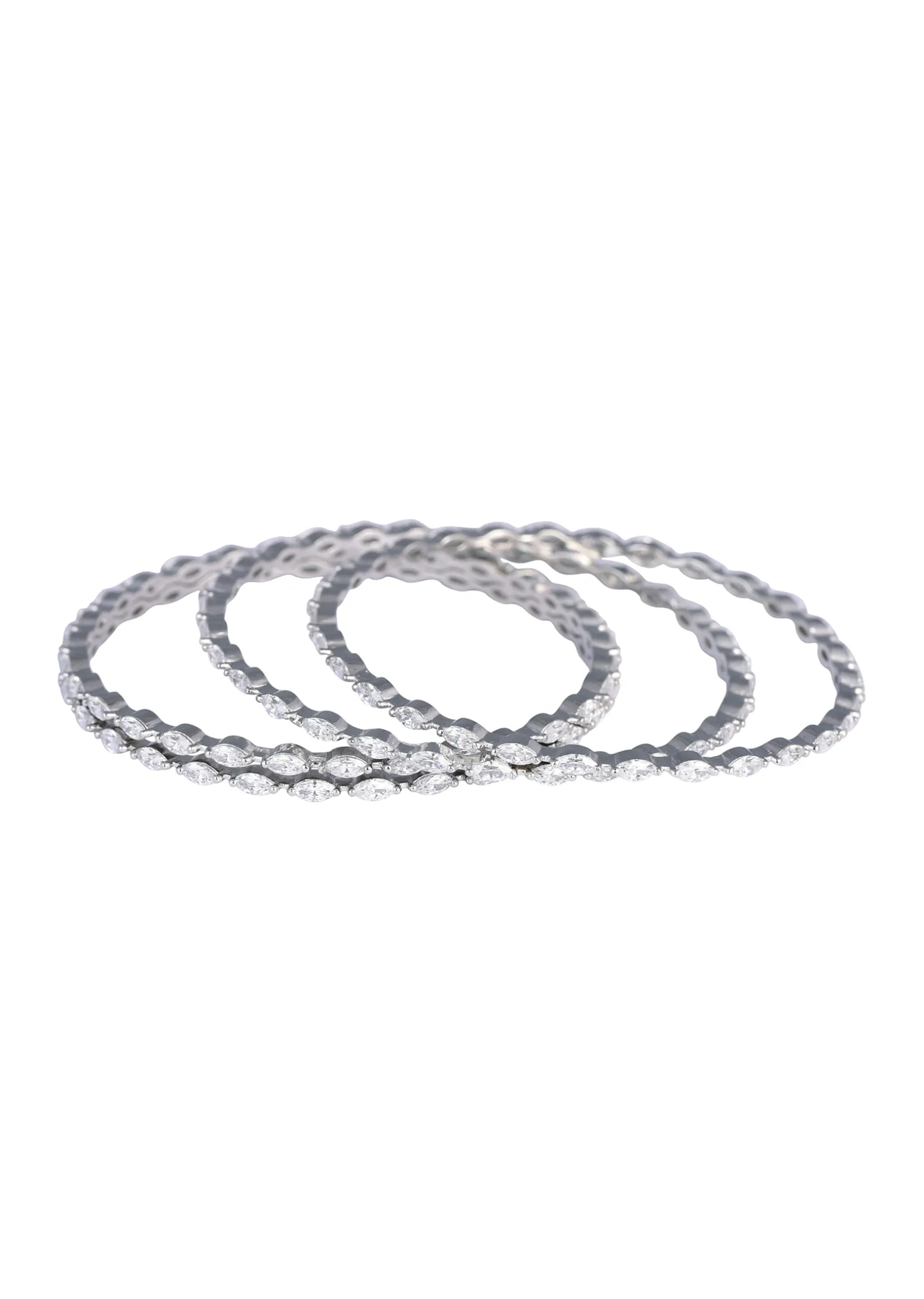 92.5 Sterling Silver Linear Bangles Set of 4