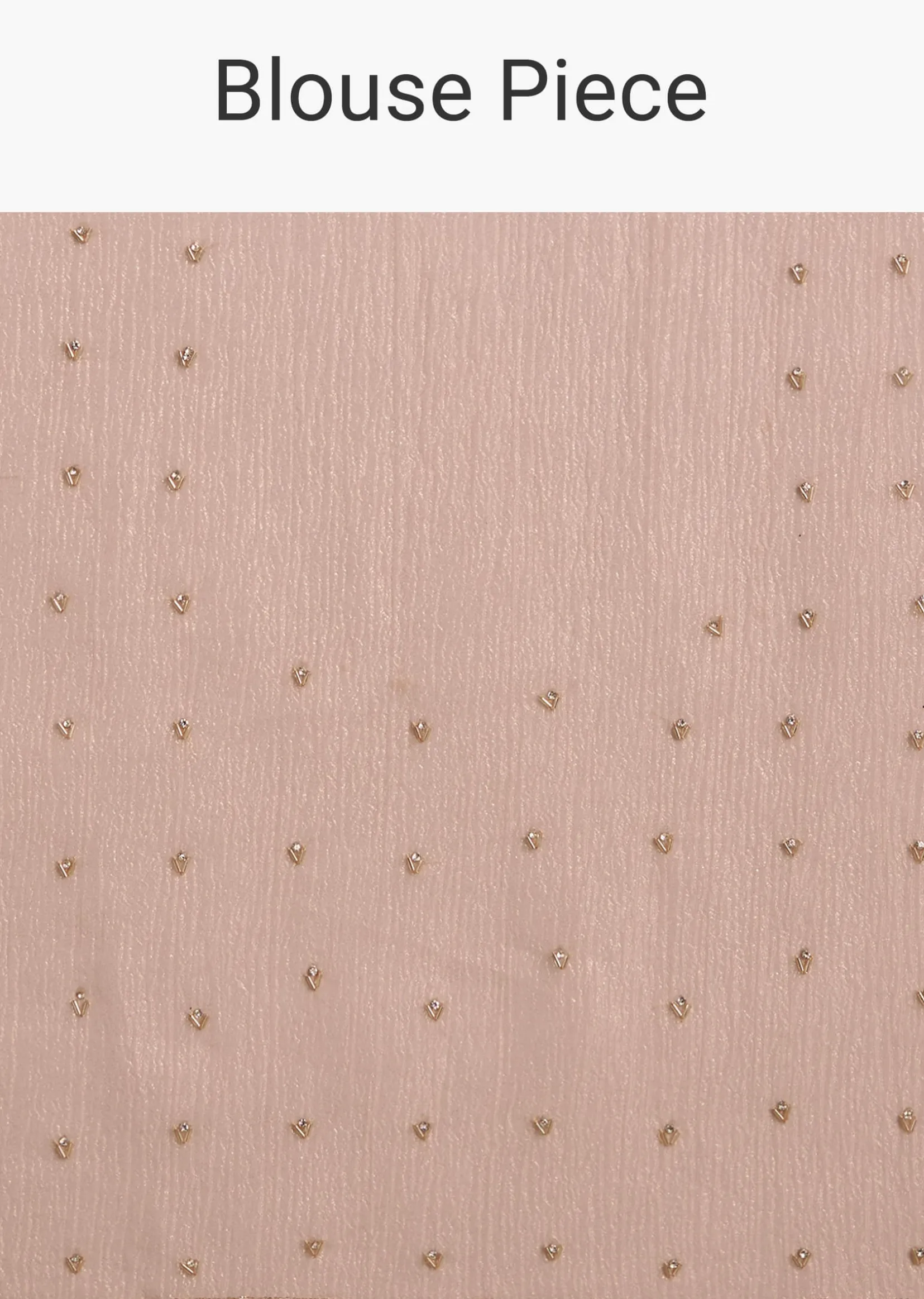 Beige Crushed Tissue Saree With Stone Embellishment And Glossy Finish