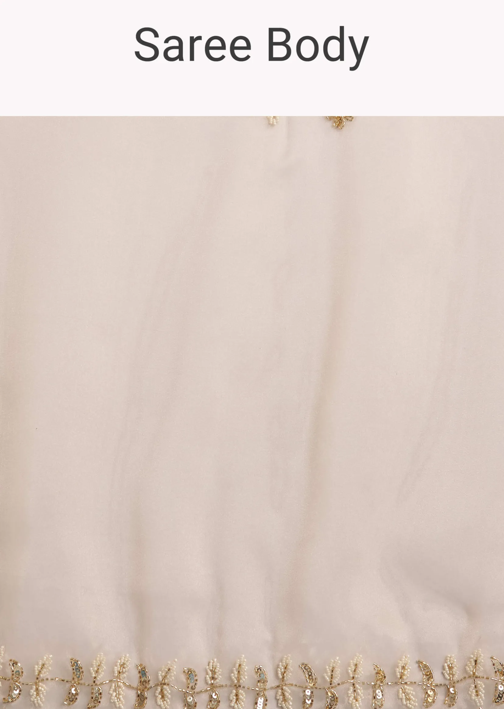 Beige Organza Tissue Saree With Cutdana Detailing