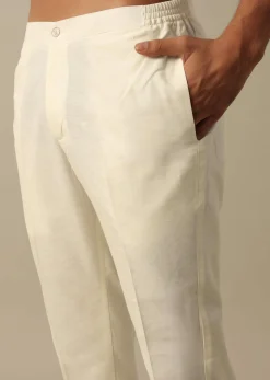Beige Textured Indowestern Set for Grooms