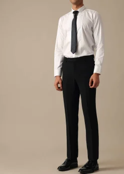 Black Blazer And Pant Tuxedo Set With Cutdana Work