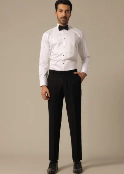 Black Blazer Set With Cutwork Detail