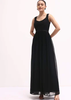 Black Embroidered Georgette Anarkali Set