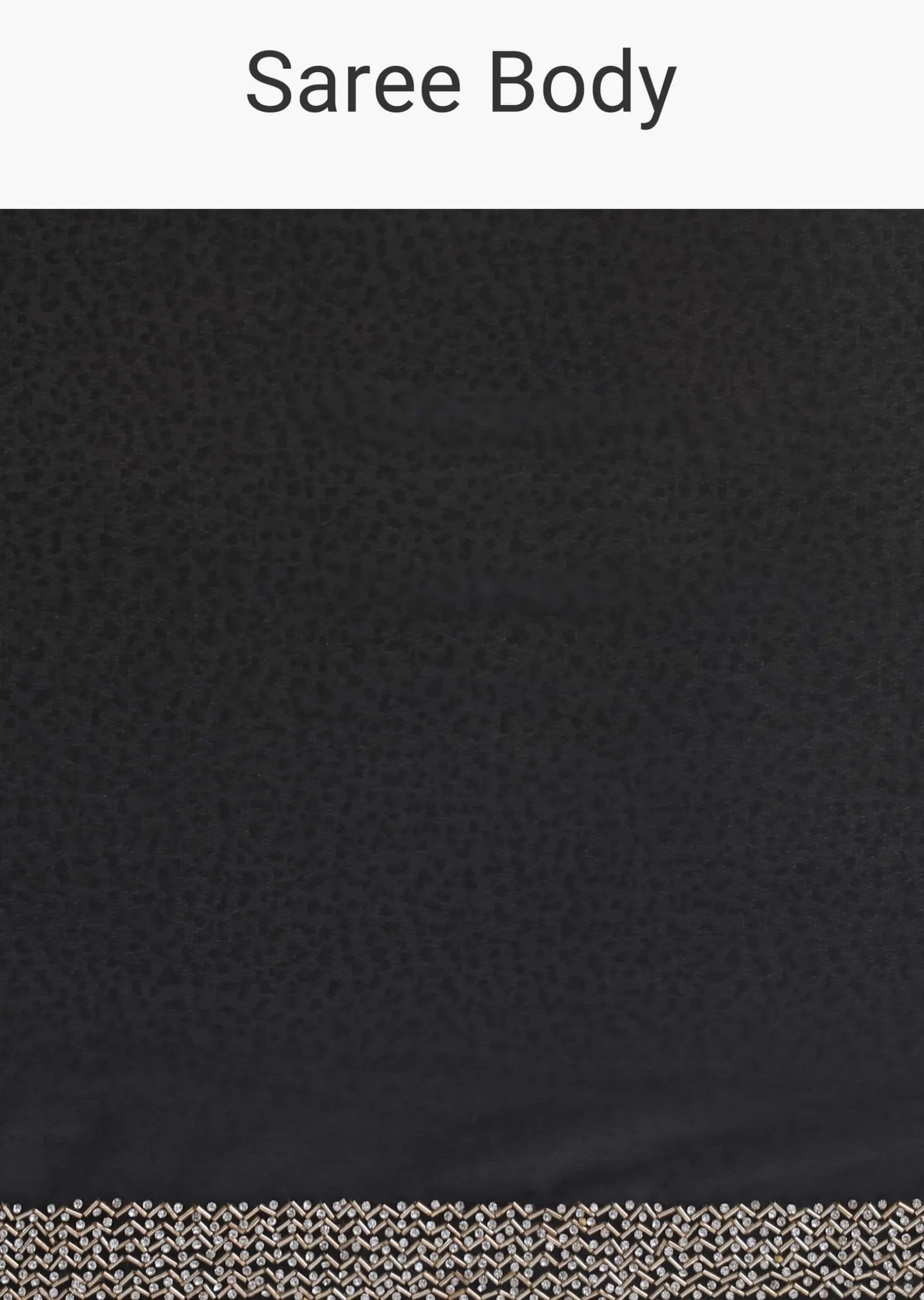 Black Jacquard Saree In Stone Embroidery With Unstitched Blouse
