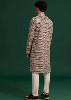 Black Jaipuri Cotton Block Printed Kurta Set