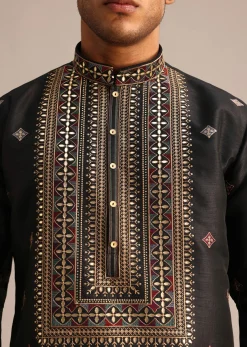 Black Mirror Work Kurta Set