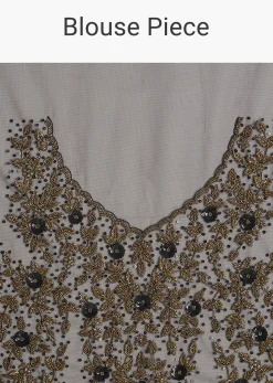 Black Net Saree With Embroidered Border