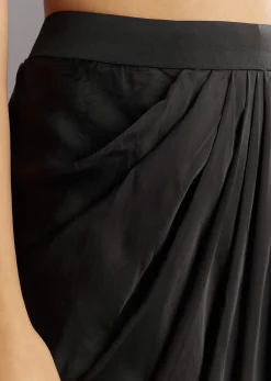 Black Organza Jacket and Satin Dhoti Palazzo Set With Zardosi Embroidery