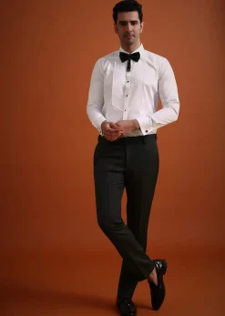 Black Salli Embellished Tuxedo Set