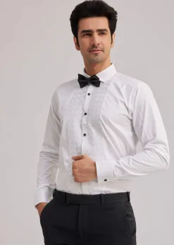 Black Suiting Tuxedo With Metallic Chain And Stone Work