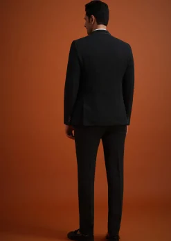 Black Tuxedo Set With Pocket Square