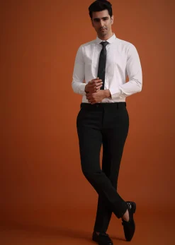 Black Tuxedo Set With Pocket Square