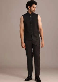 Black Tuxedo Suit With Shawl Collar
