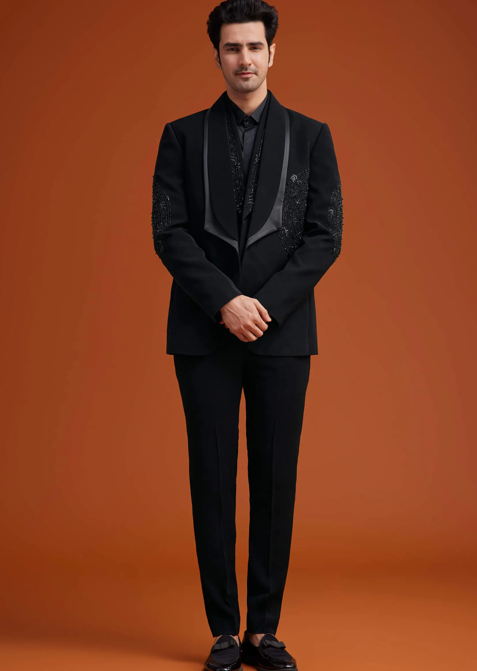 Black Tuxedo With Embroidery