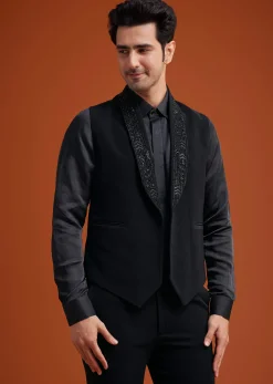 Black Tuxedo With Embroidery