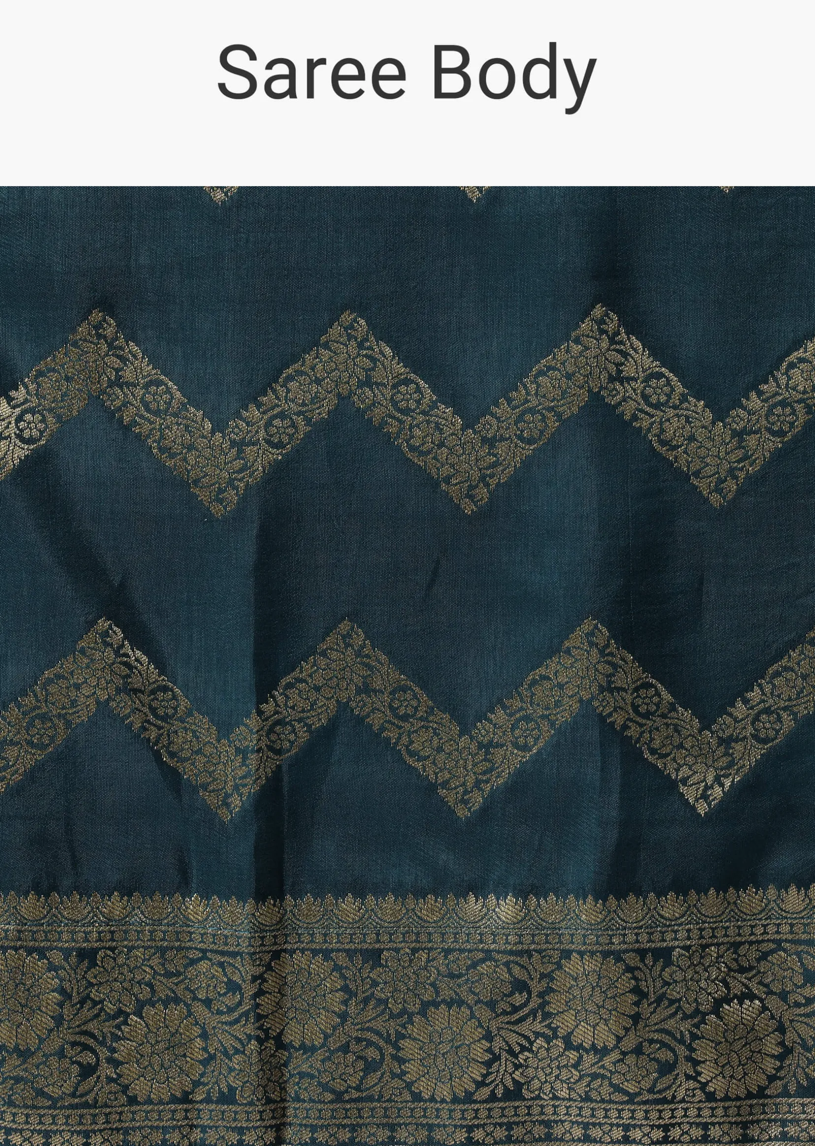 Blue Banarasi Silk Saree With Meenakari Work And Unstitched Blouse Piece