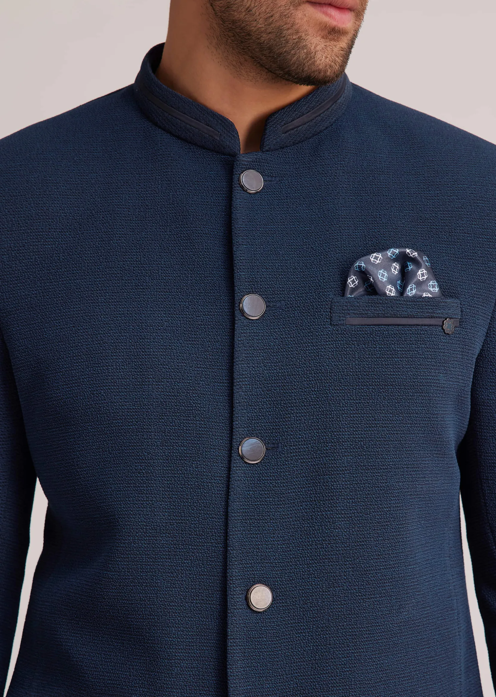 Blue Classic Jodhpuri Suit
