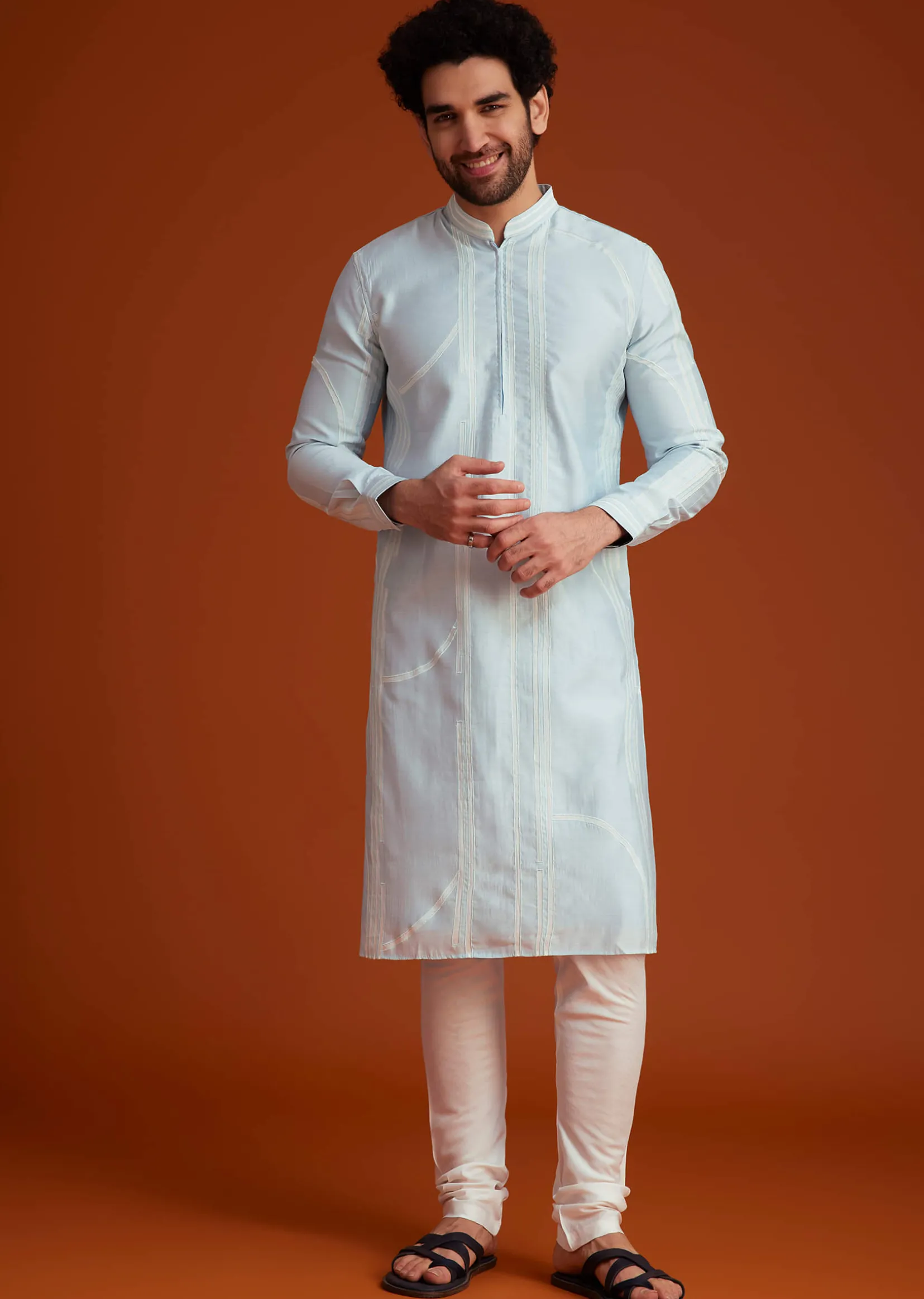 Blue Classic Kurta Pajama Set
