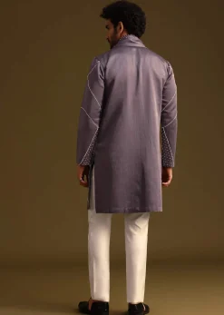 Blue Hand Embroidered Kurta Set Wuth Dupatta