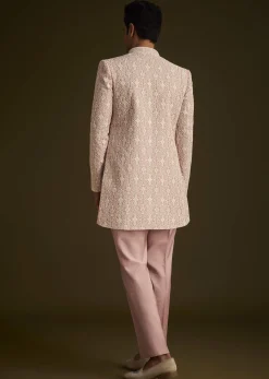 Blush Pink Embroidered Indo Western Set