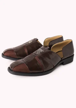 Brown Juttis with Block Heels