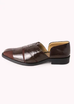 Brown Juttis with Block Heels