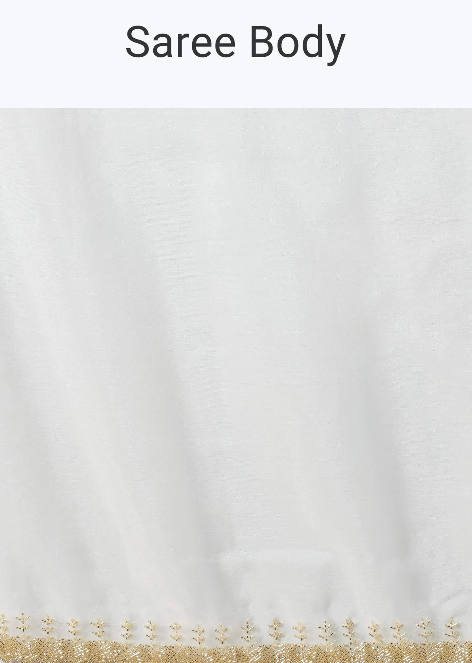 Daisy White Organza Saree In With Cut Dana Embroidered Borders