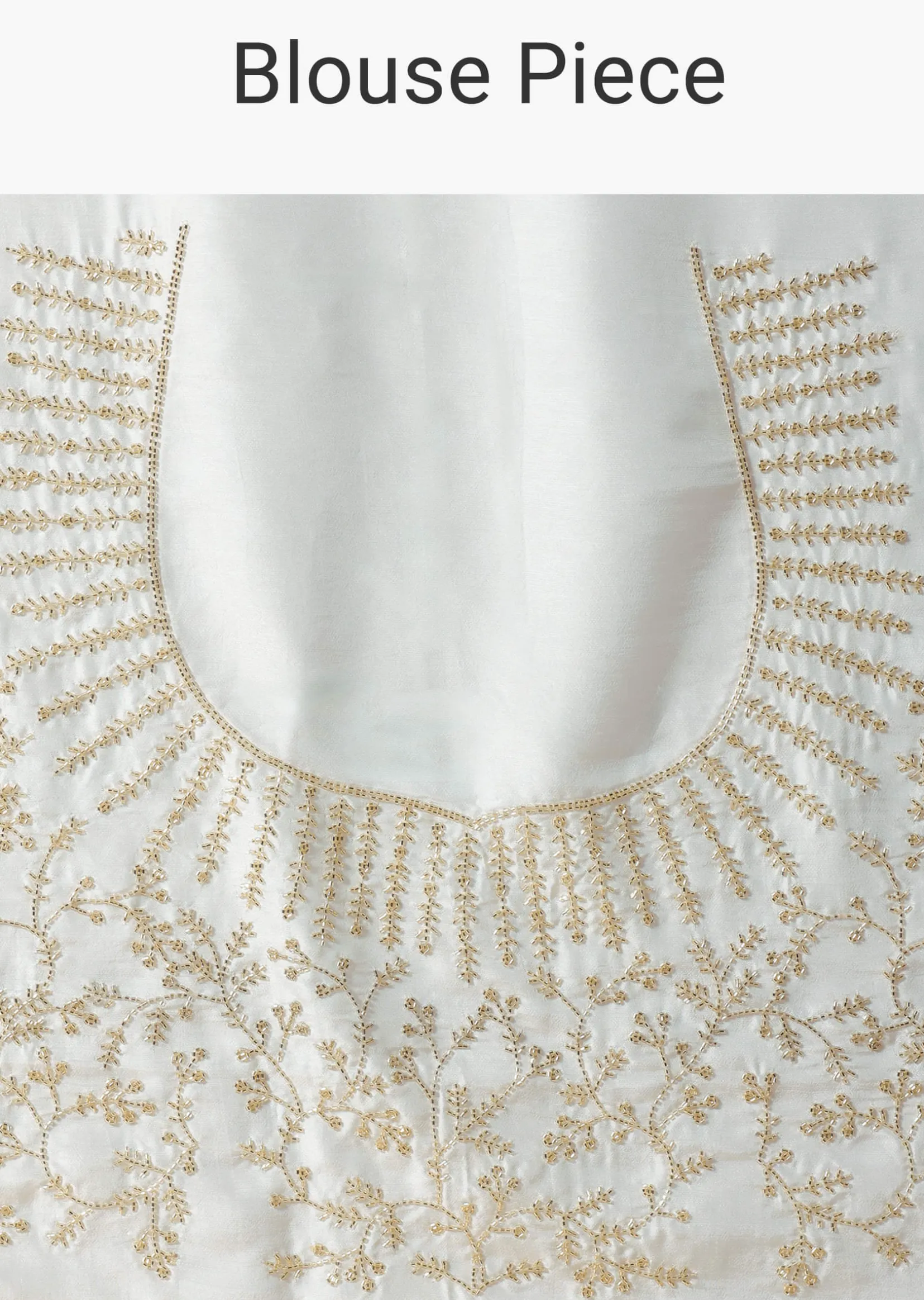 Daisy White Organza Saree In With Cut Dana Embroidered Borders