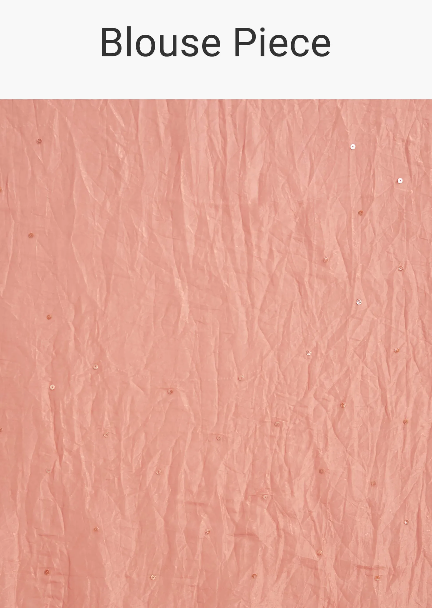 Dark Peach Crushed Tissue Embroidered Saree With Scallop Border