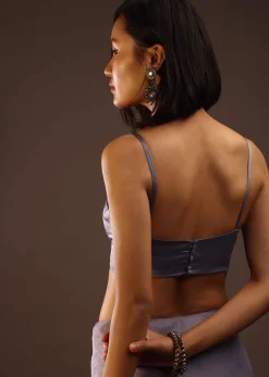 Daybreak Spaghetti Strap Blouse With A V Neckline And A Back Hook Closure