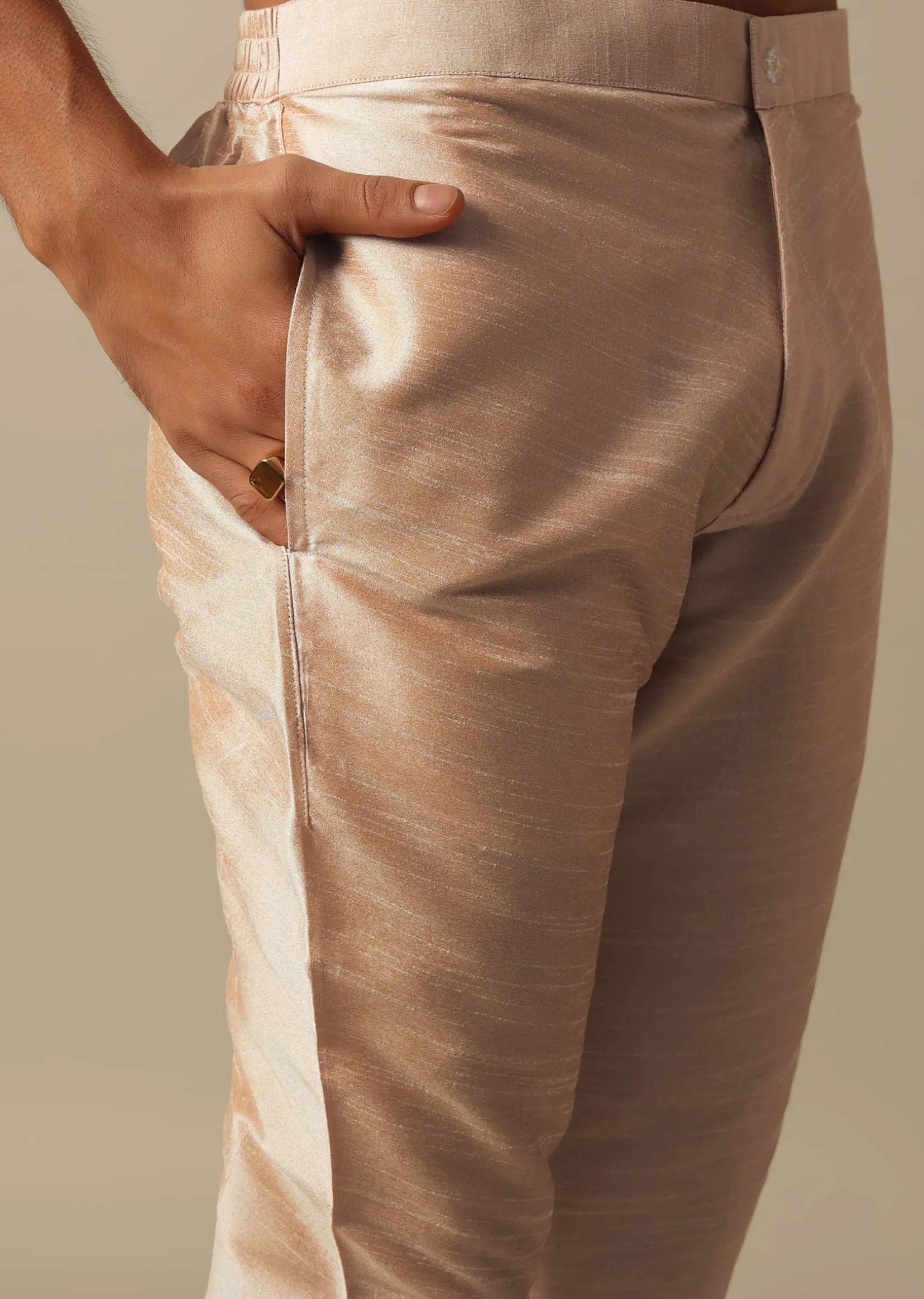 Elegant Peach Indowestern Sherwani Set