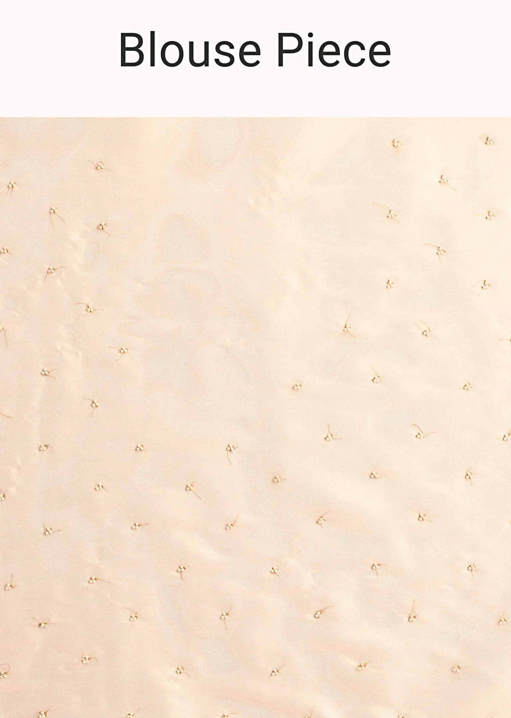Elegant Peach Saree With Scalloped Border