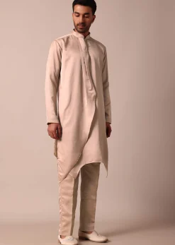 Elegant Stylish Peach Indowestern For Men