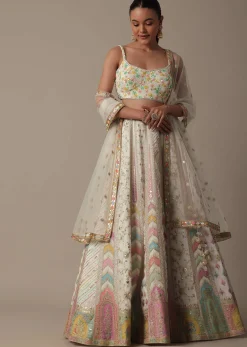 Elegant White Lehenga Choli Set