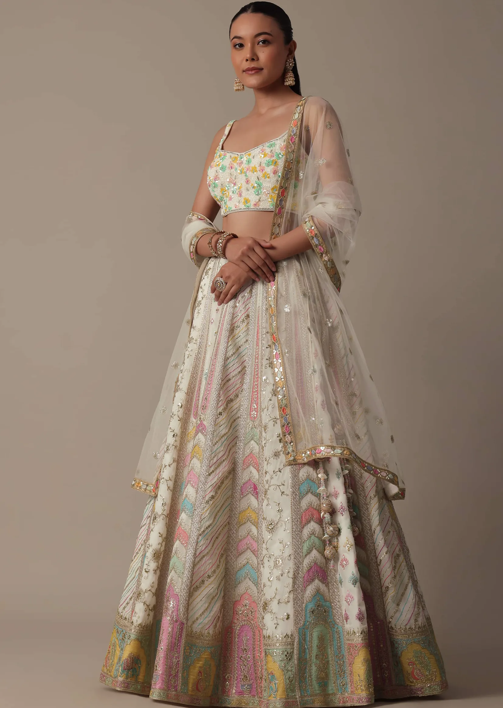 Elegant White Lehenga Choli Set