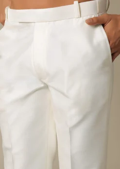 Elegant White Silk Indowestern Set
