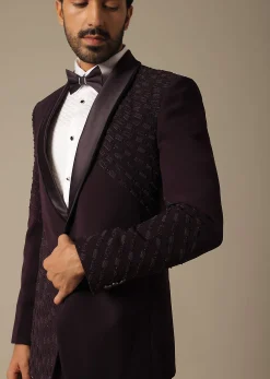 Embroidered Tuxedo Set for the Stylish Groom