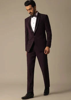 Embroidered Tuxedo Set for the Stylish Groom