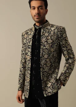 Exquisite Black Indowestern Set