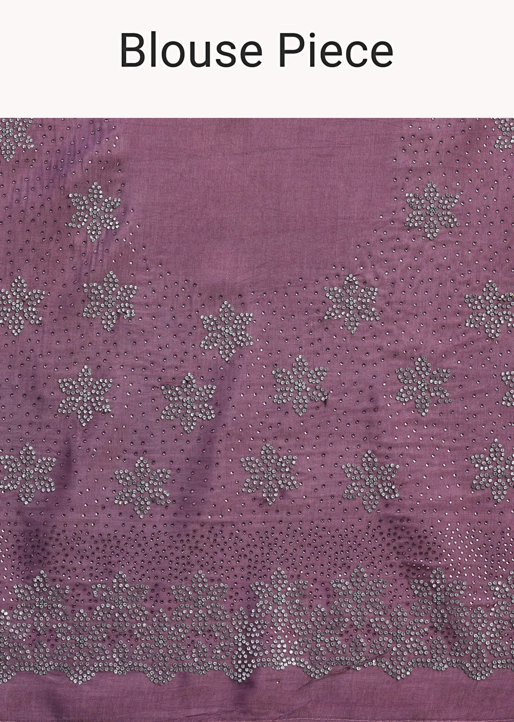 Glass Tissue Saree With Stone And Diamond Embroidery