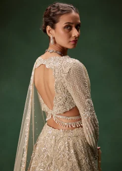 Gold Bridal Lehenga With Heavy Zari And Sequin Detailing