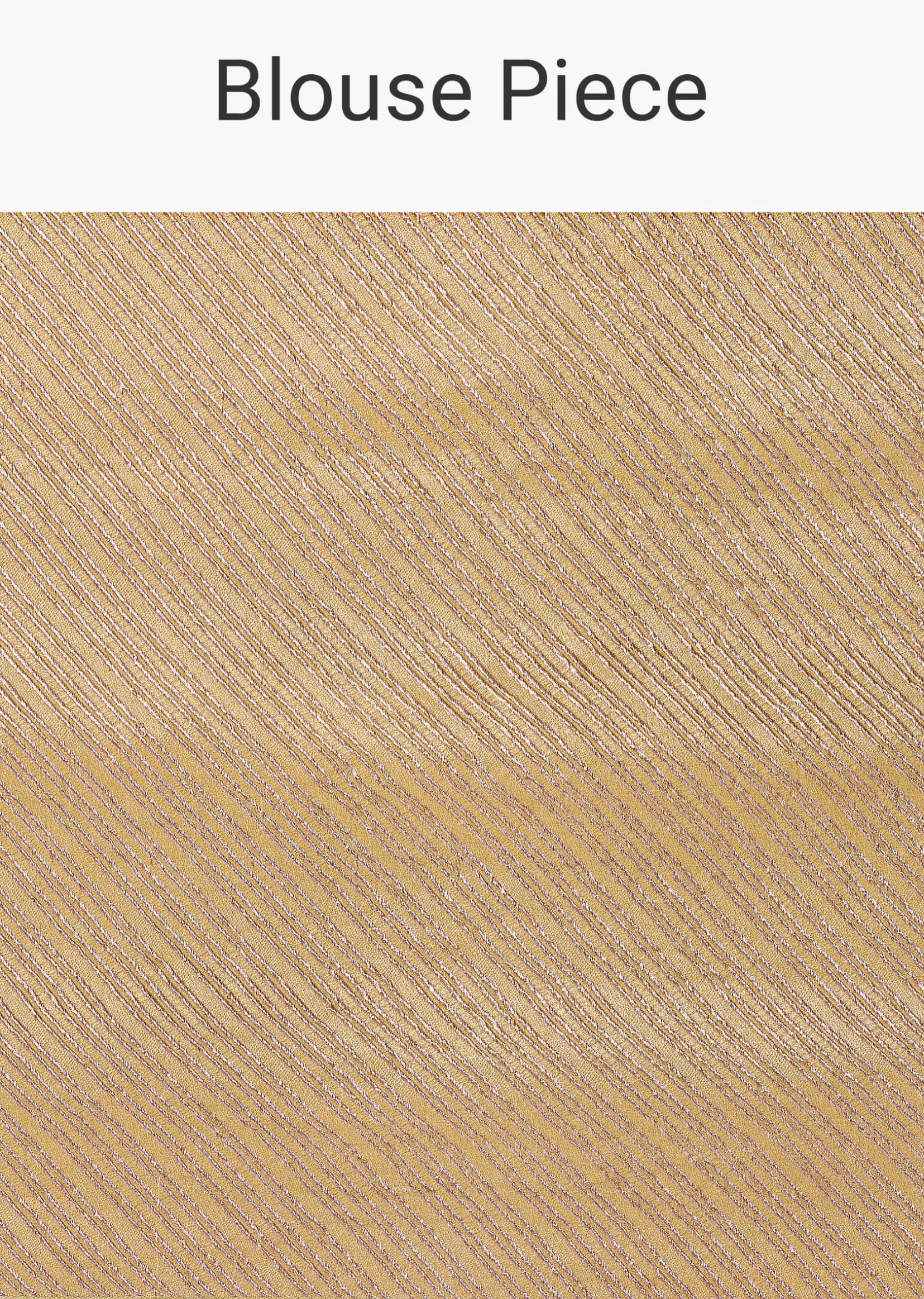 Gold Chanderi Tissue Saree With Pipe Finish Stitched Blouse