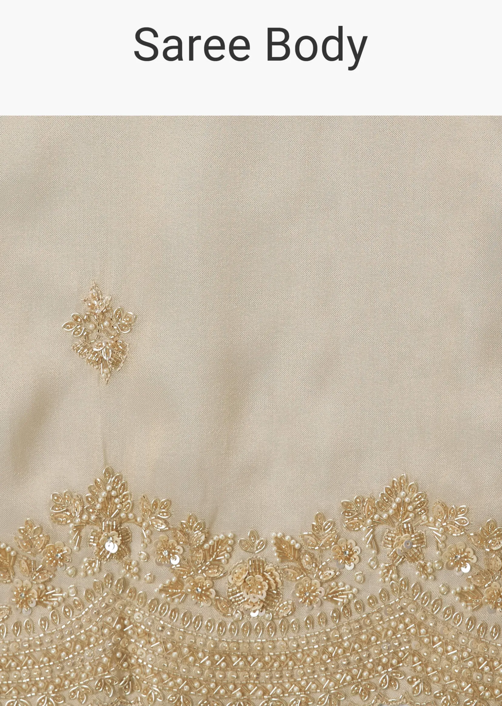 Gold Tissue Saree With Embroidered Brocade Blouse