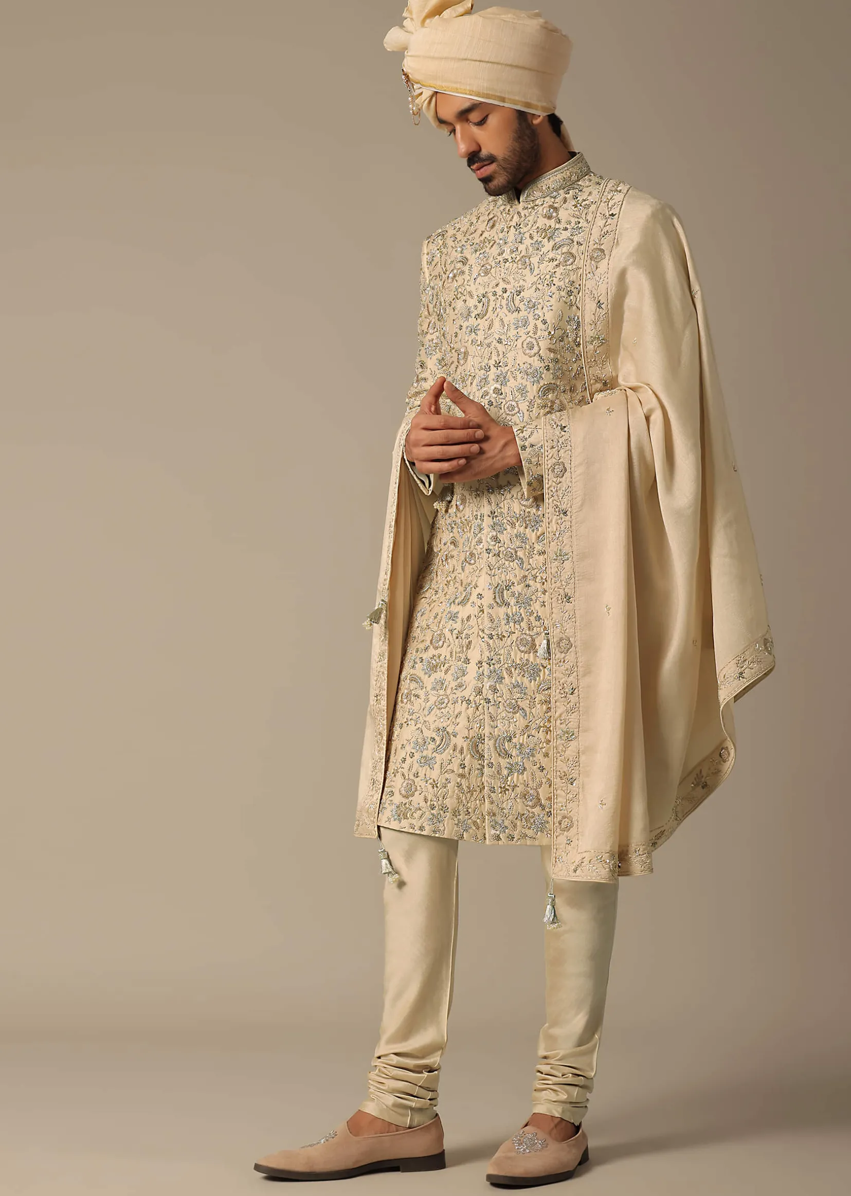 Golden Grandeur Sherwani Set
