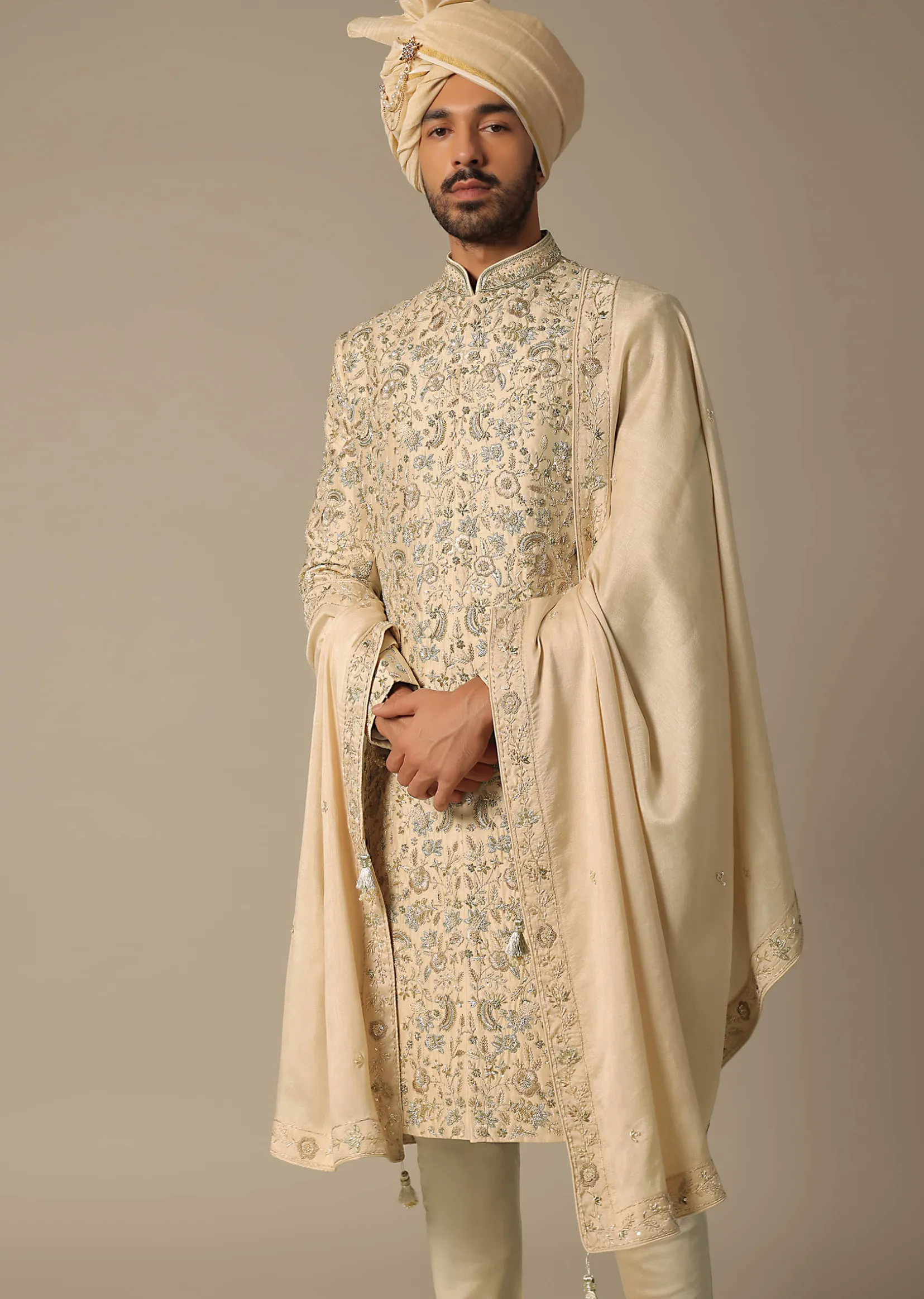 Golden Grandeur Sherwani Set