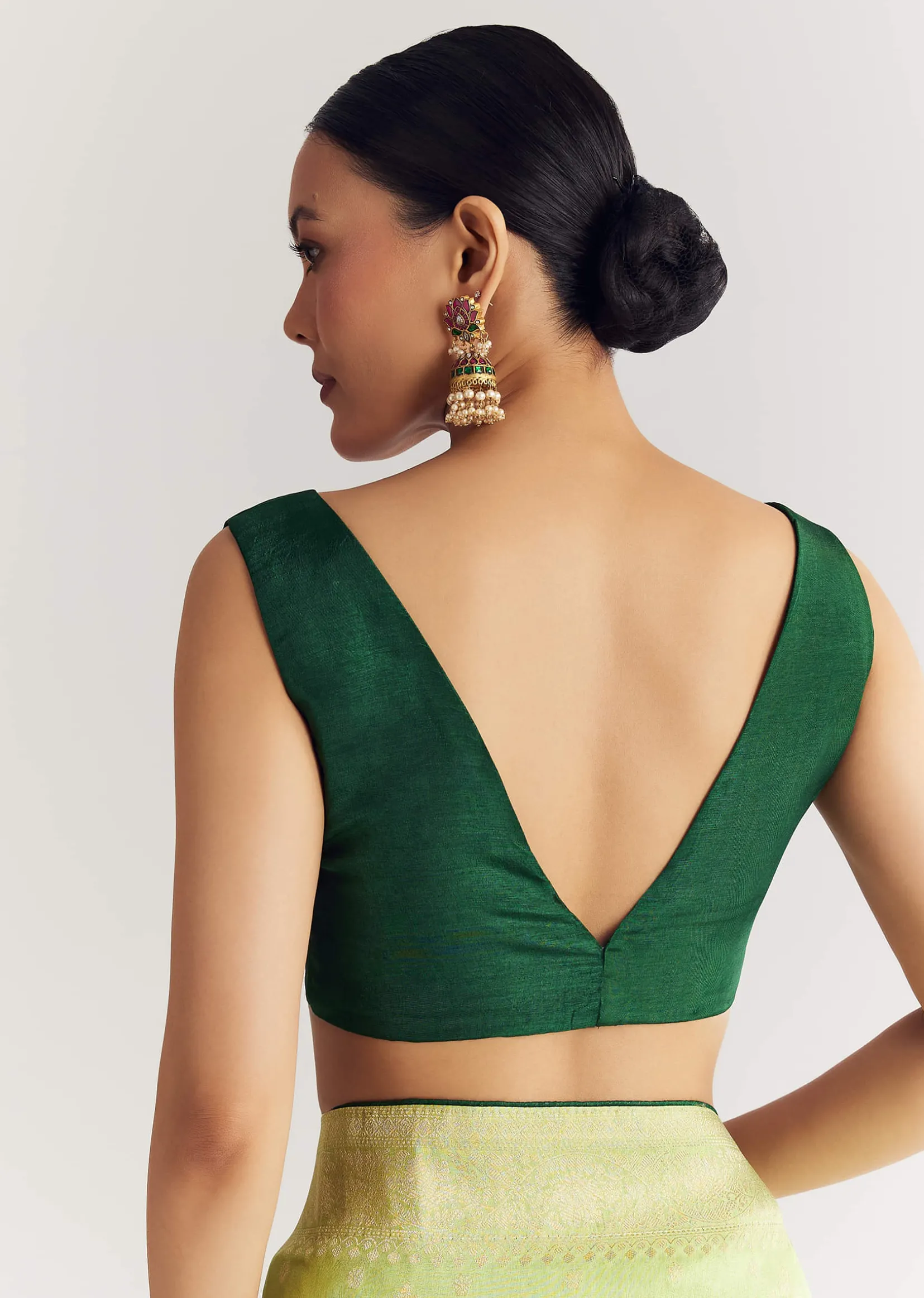 Green Butti Work Saree
