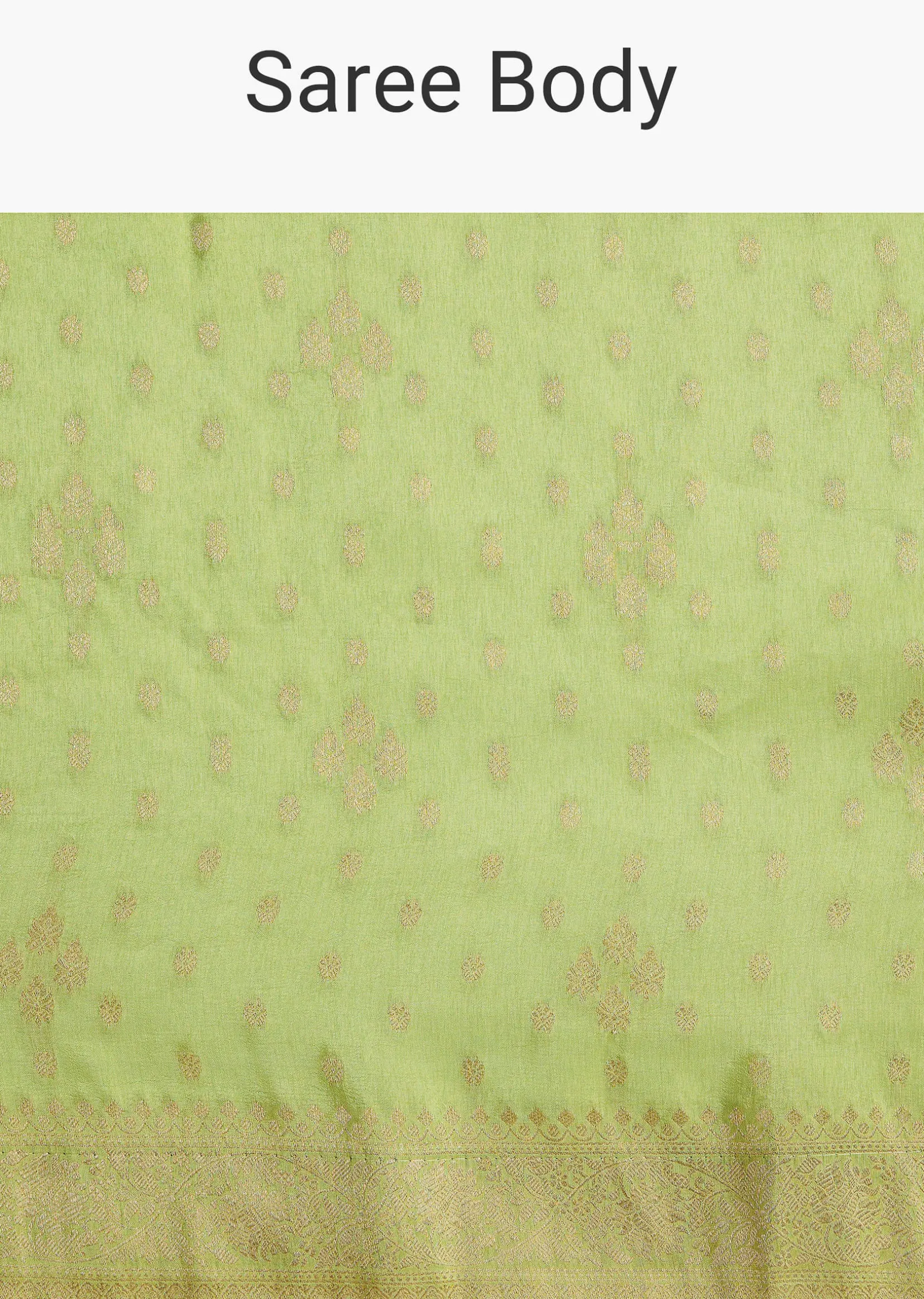 Green Butti Work Saree