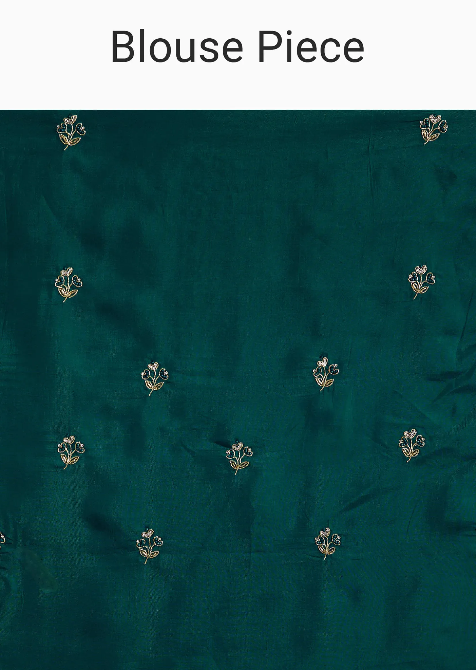 Green Shaded Tissue Saree With Cutdana Sequins And Beads Embroidery And Scallop Border
