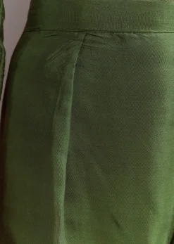 Green Zardosi Dola Silk Kurta Set With Cut Dana Organza Dupatta